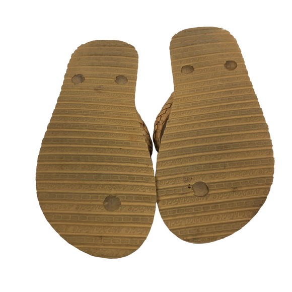 American Eagle Rattan Natural Flip Flops size Large - Picture 7 of 8
